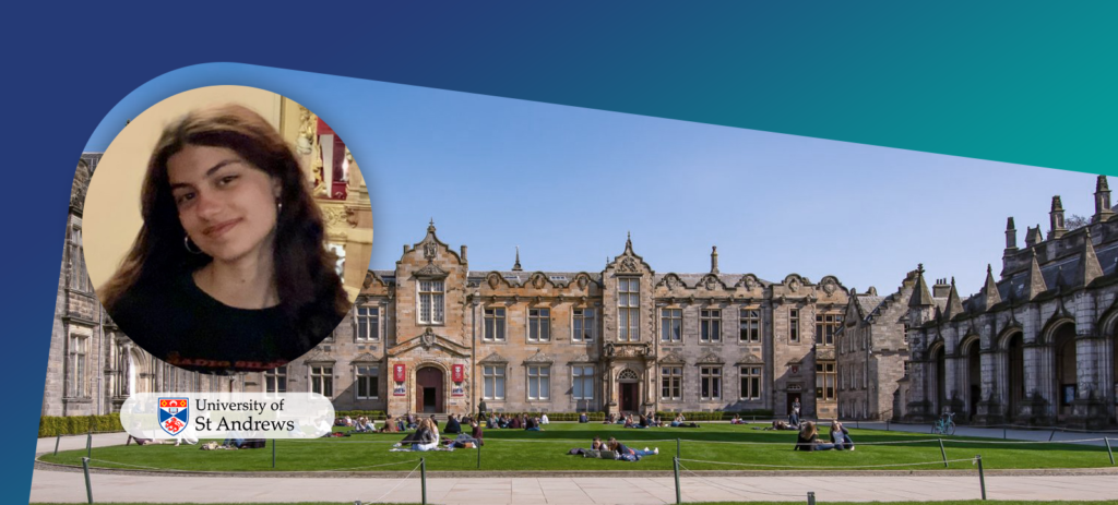 Aluna e universidade de St. Andrews