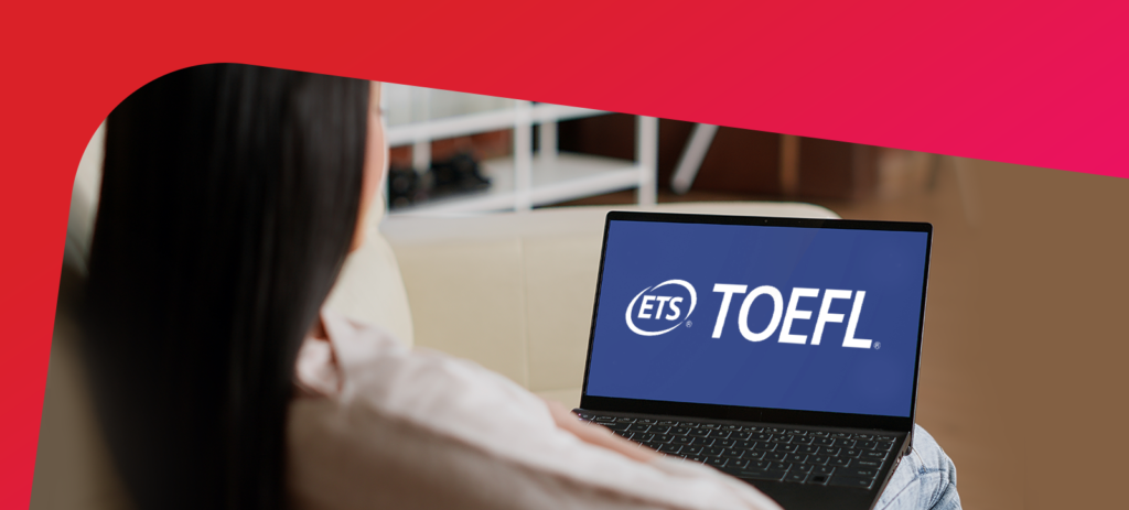 Estudante fazendo o TOEFL